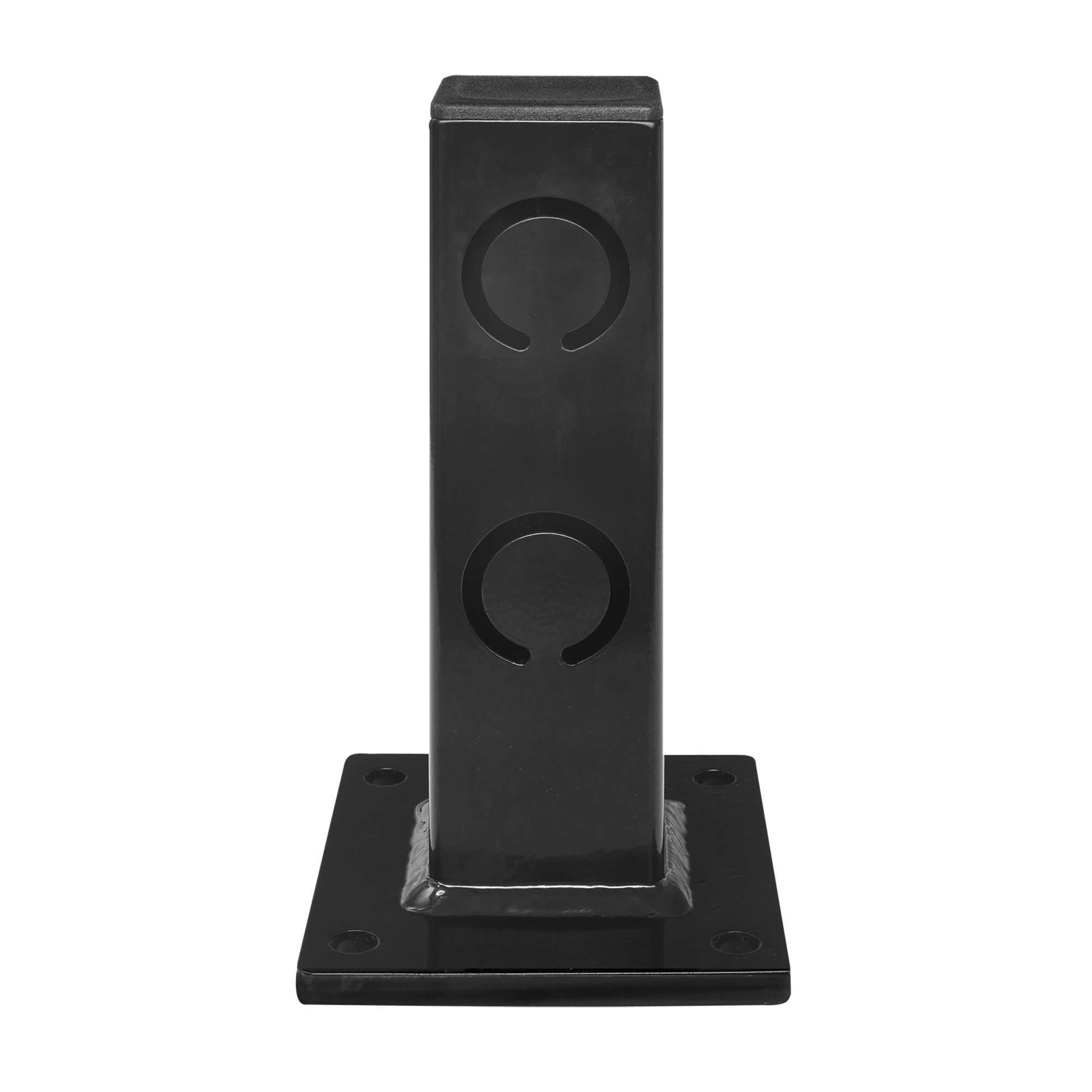 BLACK BULL Bodenbarriere ECO, Standpfosten, schwarz kunststoffbeschichtet, mit schwarzer Kappe