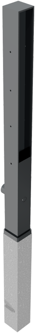 Stilpoller Flachstahl geschlossen, herausnehmbar