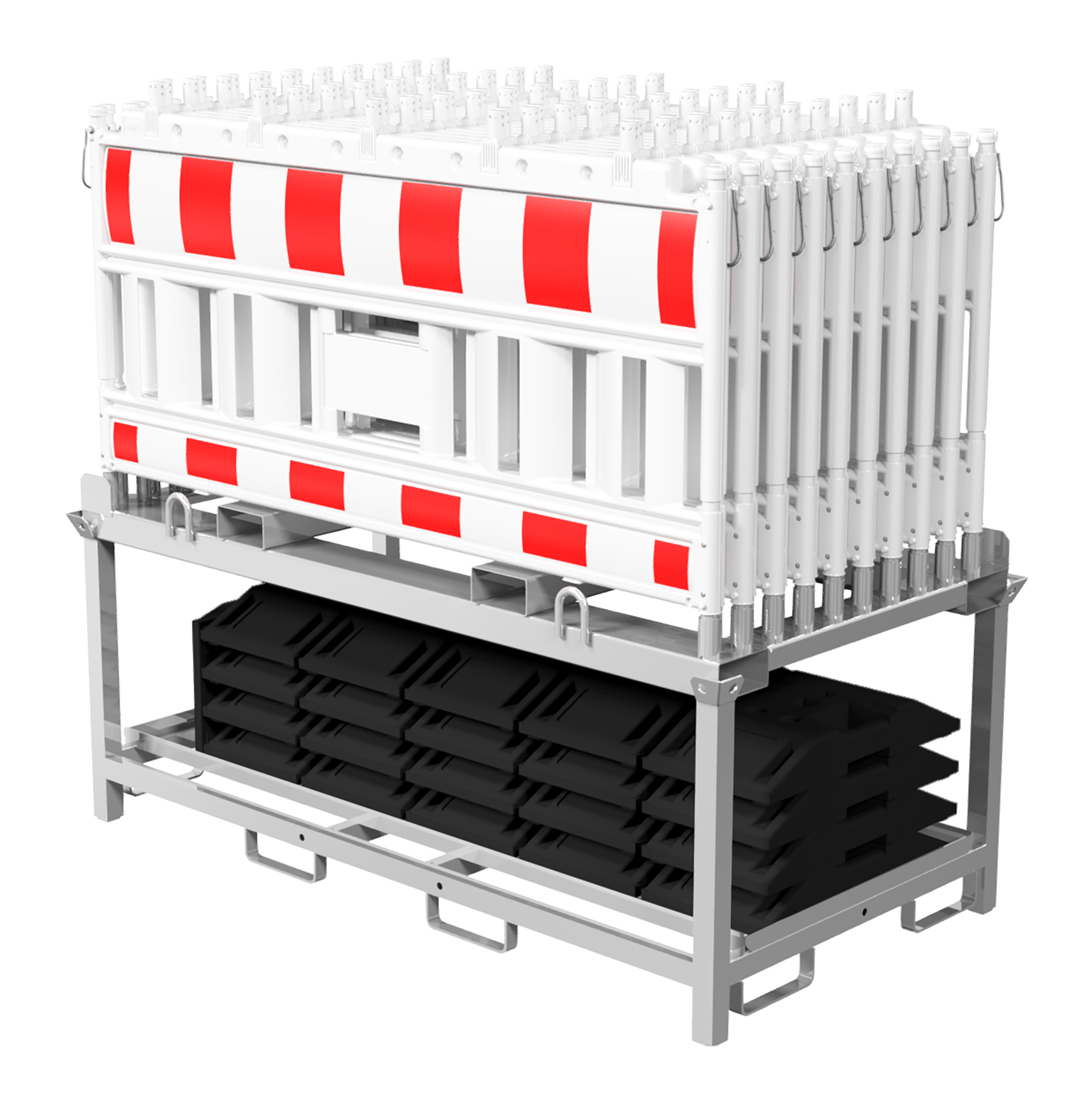 Absperrgitter-Set 2 mit 20 Schrankengittern