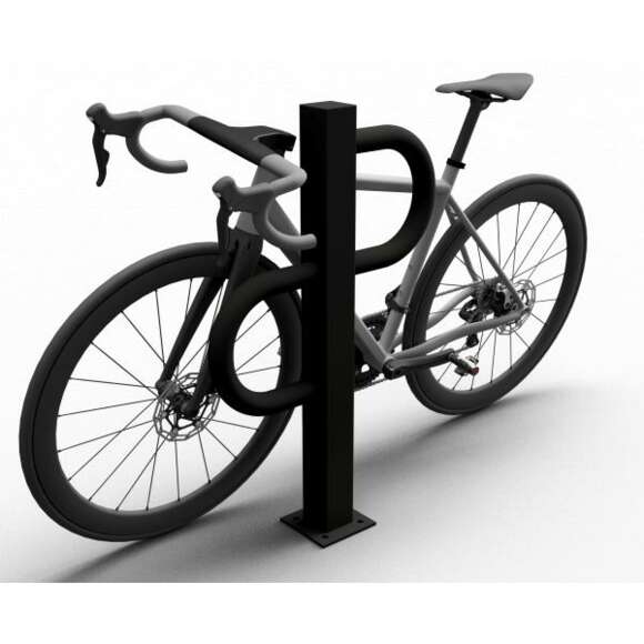 Fahrradbügel Einzelparker mit Rundrohrbügeln