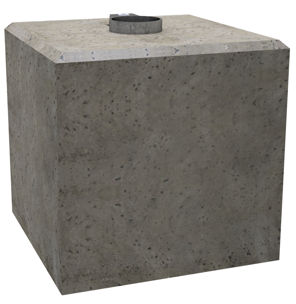 Fertigfundament für Schilderpfosten Ø 60 / 76 mm