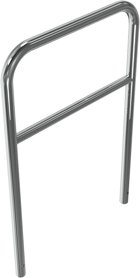 Anlehnbügel Edelstahl Ø 48 mm, 800–1200 mm