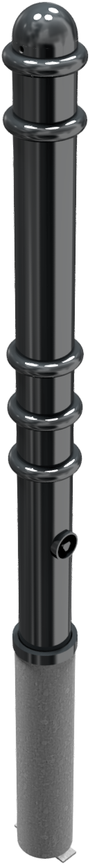 Stilpoller Ø 76 mm mit Zierringen, herausnehmbar