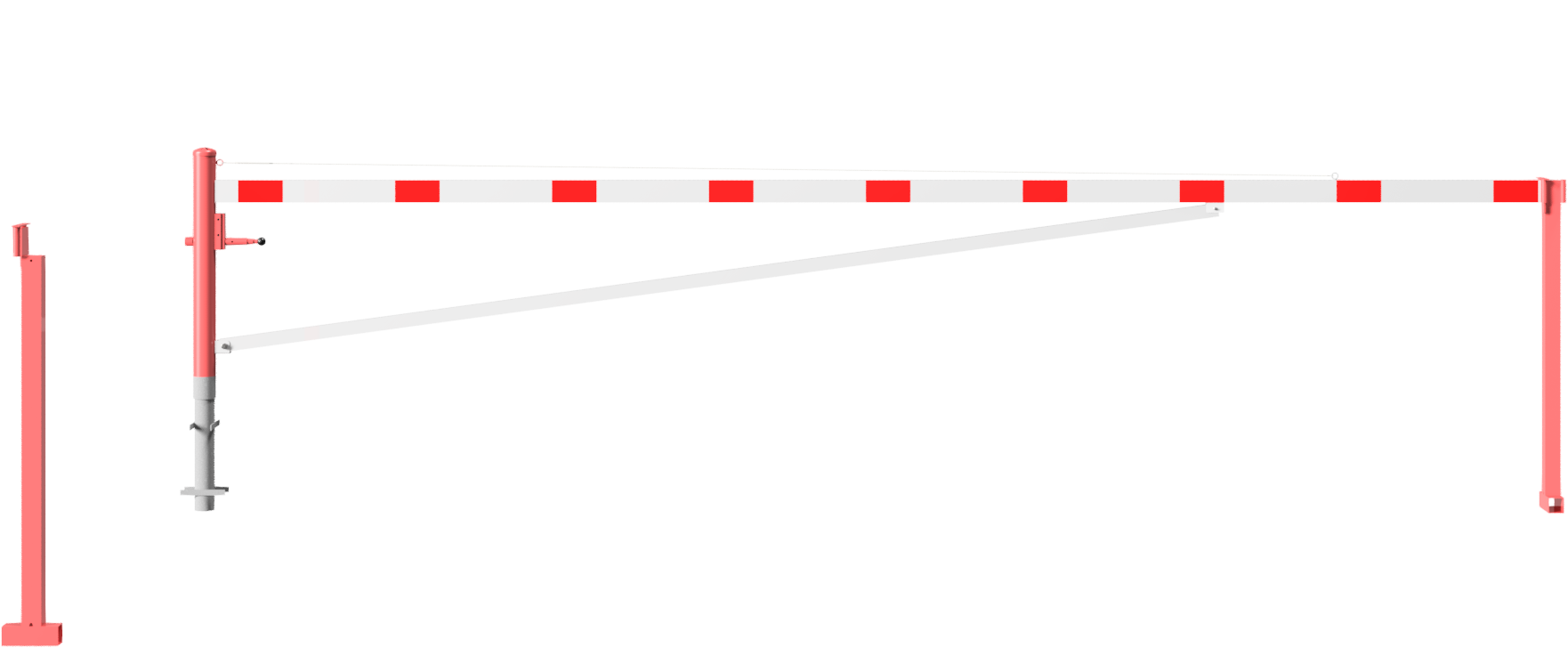 Drehschranke mit Seilzugverstärkung bis 6 m