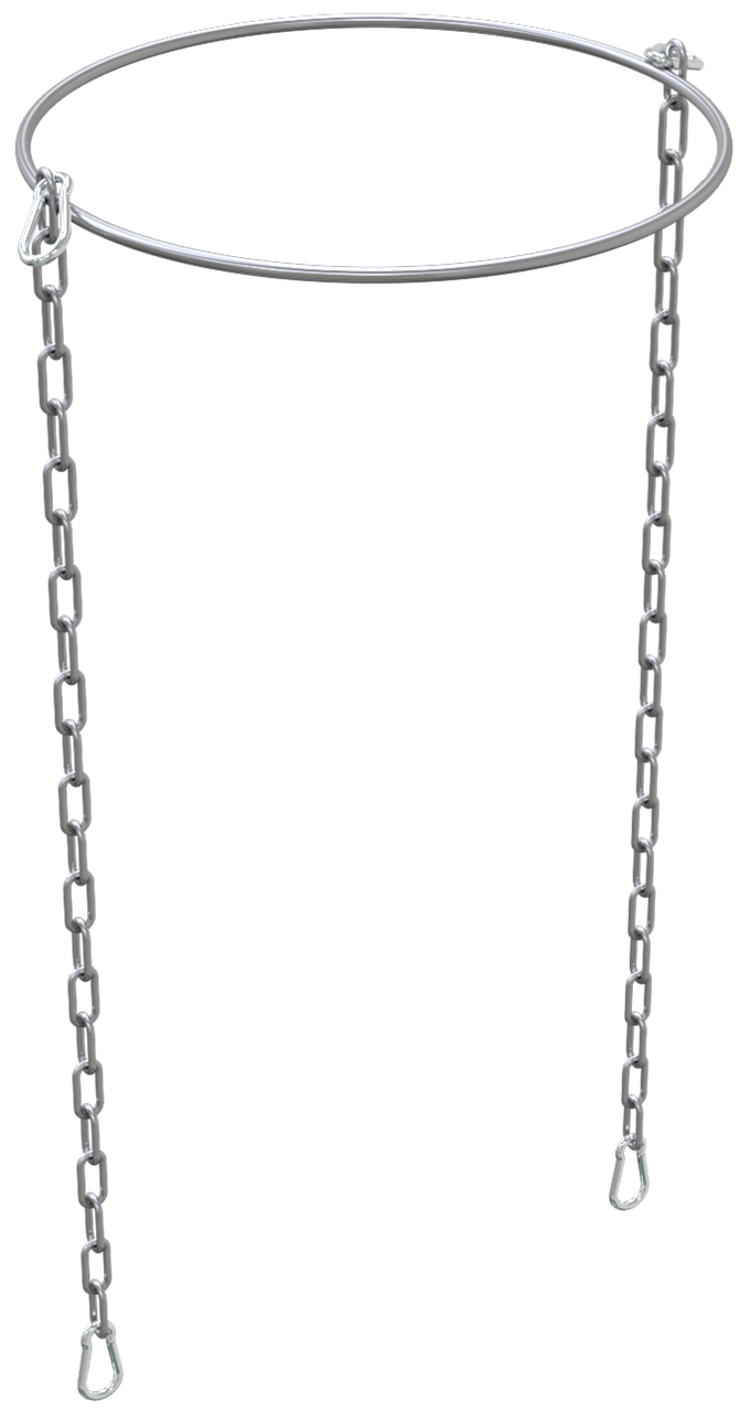Kette mit Haken und Ösen für Schuttrutsche