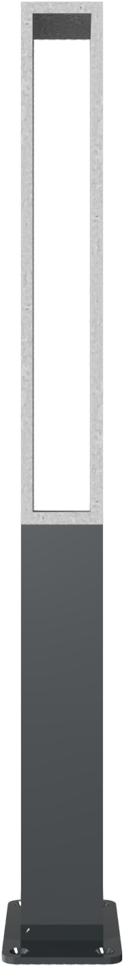 Stilpoller Flachstahl offen 70 x 70 mm, ortsfest