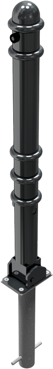 Stilpoller Ø 76 mm mit Zierringen, umlegbar