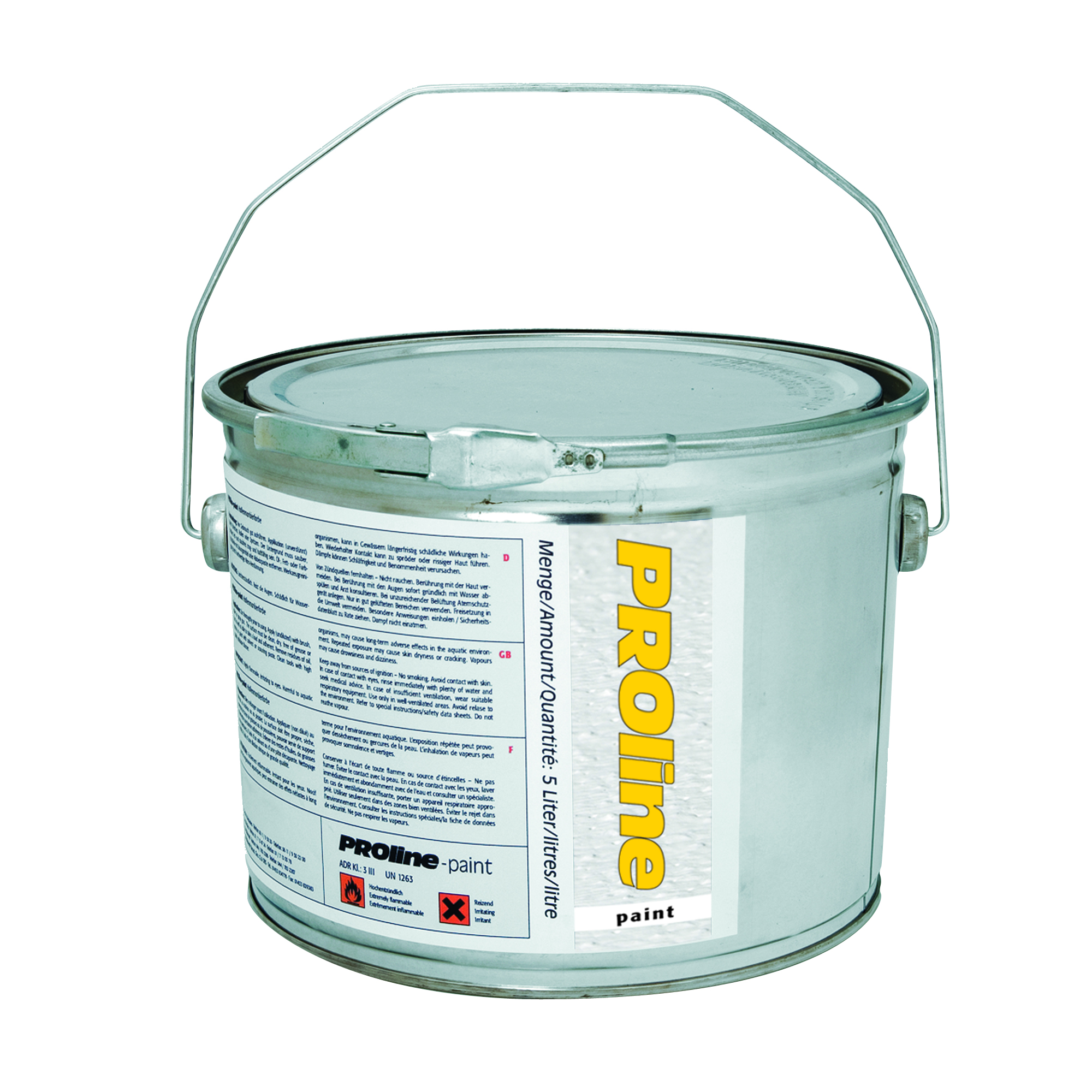 PROline-paint Antirutsch-Hallenmarkierfarbe, mit Granulat, 5 l-Gebinde