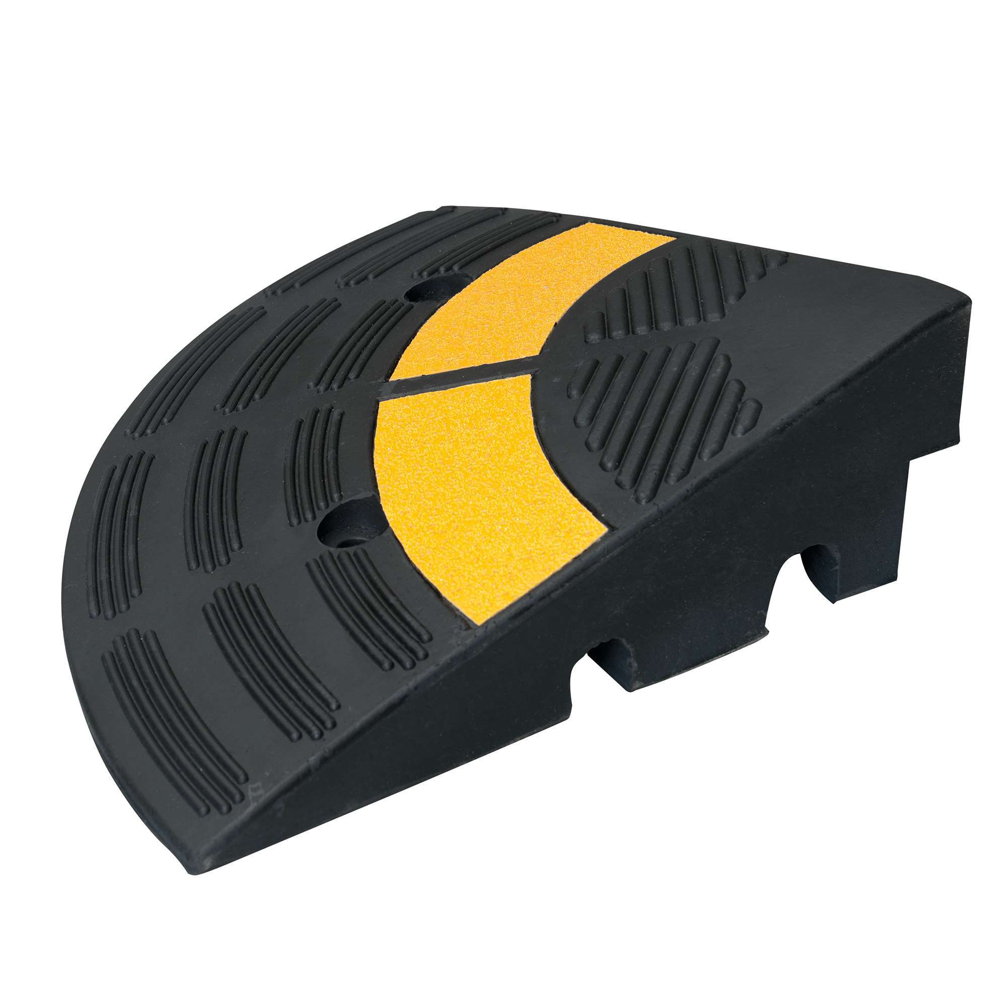 MORION Bordstein-Rampe Gummi, Abschlusselement, schwarz, gelb reflektierend, bis 40 t