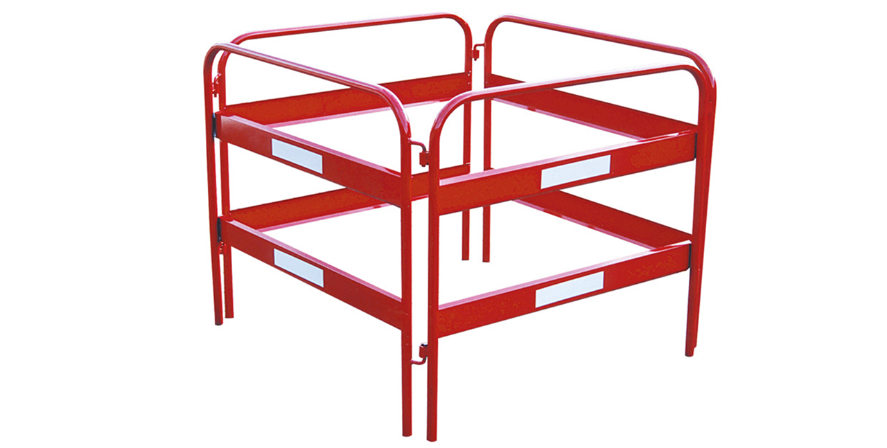 Schachtschutzgitter rot, 1,00 oder 1,20 m