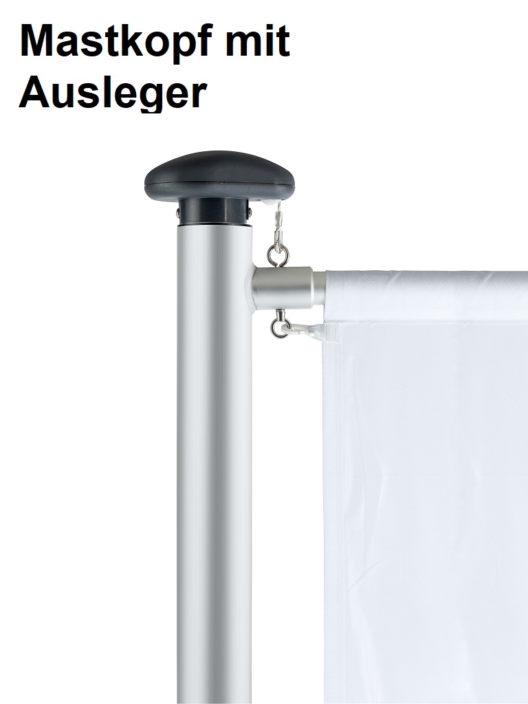 Fahnenmast PIRAT A, Teleskopausleger, Höhe: 5 - 9 mtr