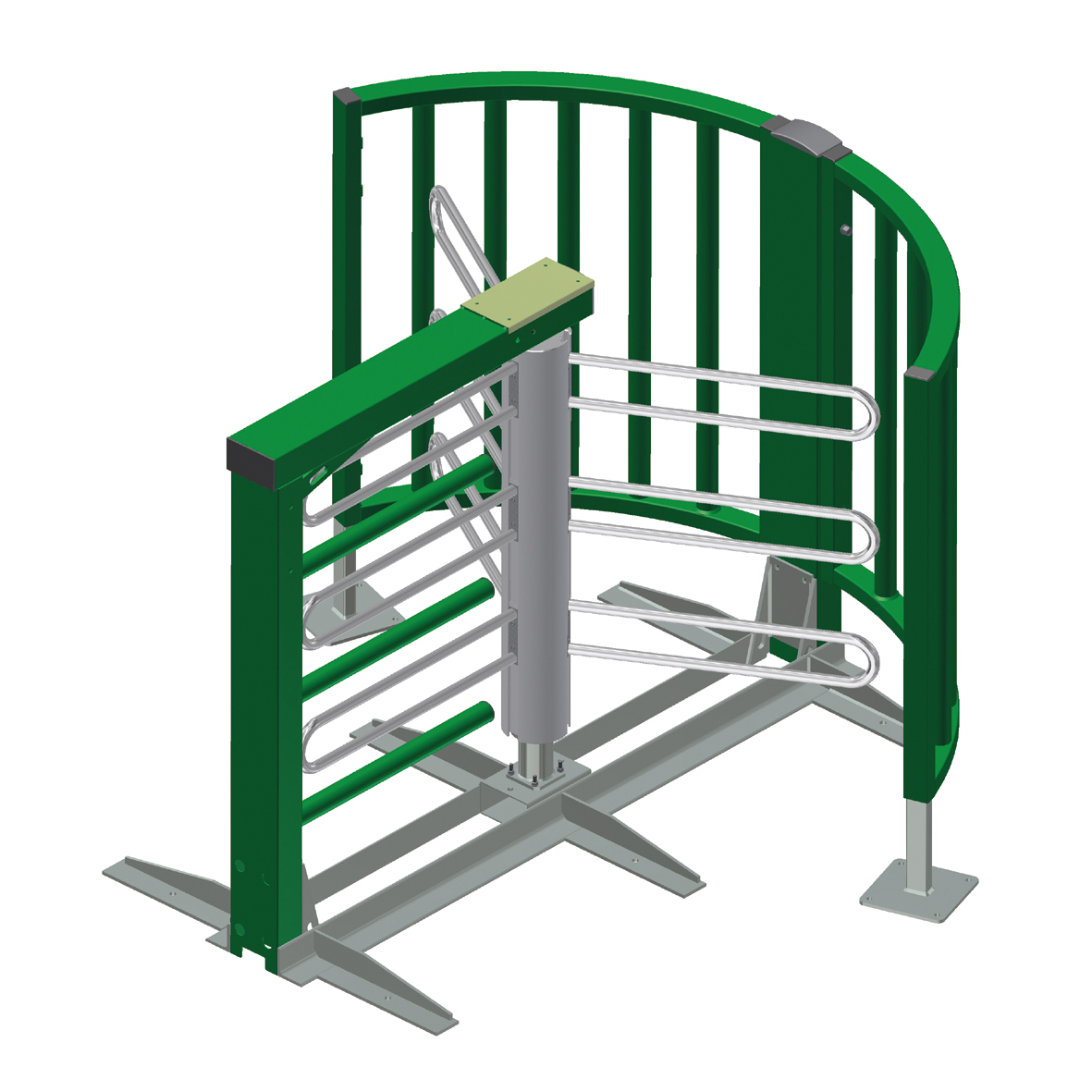Drehkreuz DK 13, 1,10 m hoch, Durchlassbreite 735 mm