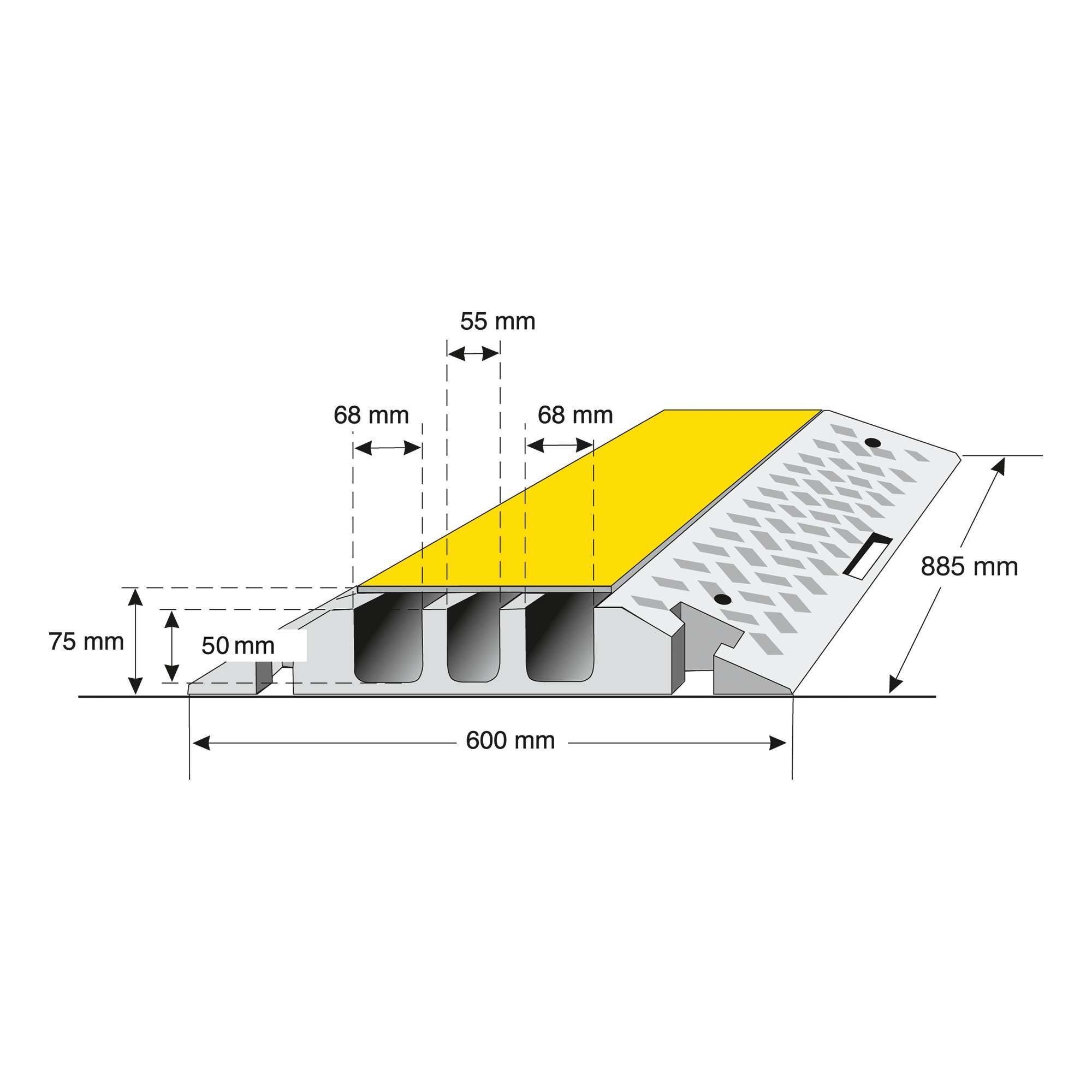 MORION Kabelbrücke, groß, Hartgummi, schwarz
