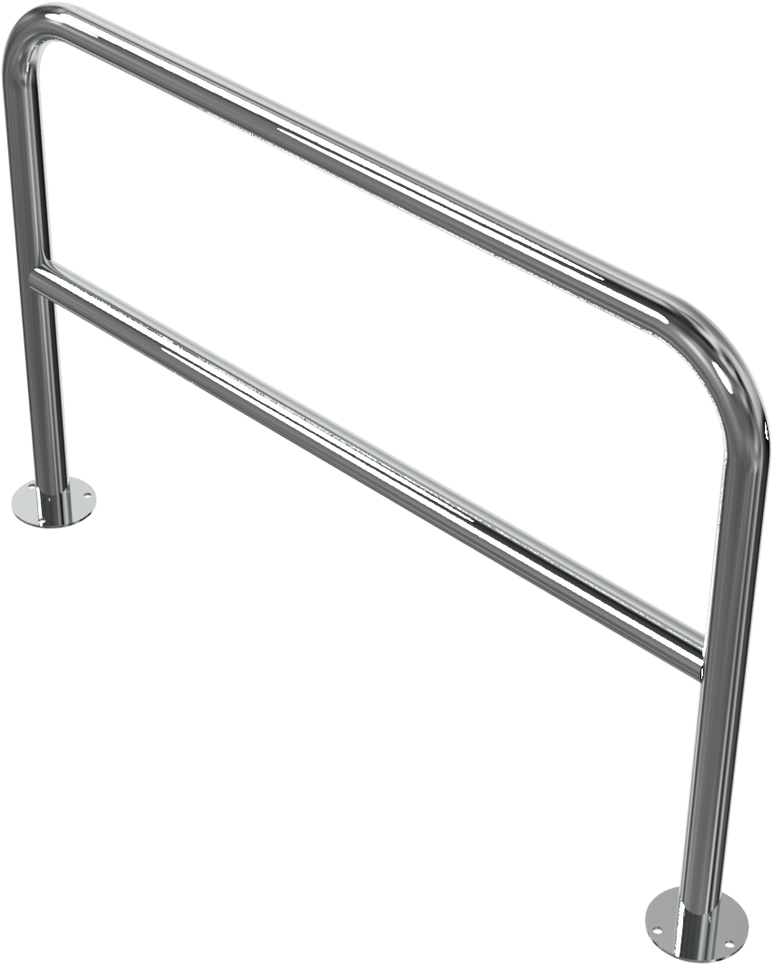 Anlehnbügel Edelstahl Ø 48 mm, 800–1200 mm