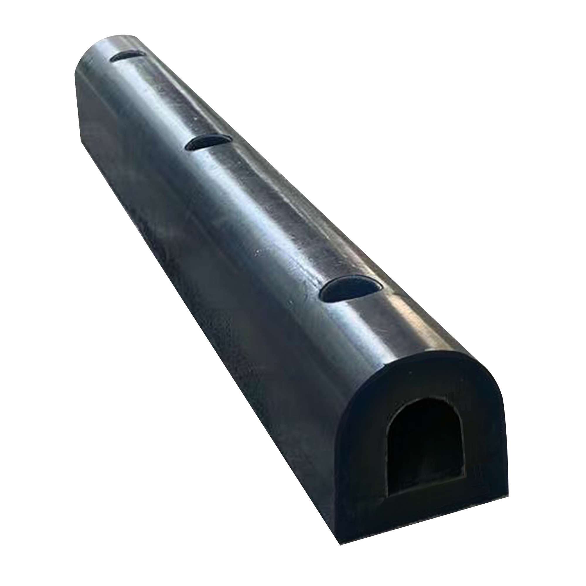 Anfahrpuffer, Laderampenschutz, Gummi, inkl. Befestigungsmaterial, schwarz, 900 x 150 x 150 mm, integrierter Stahlverstärkung