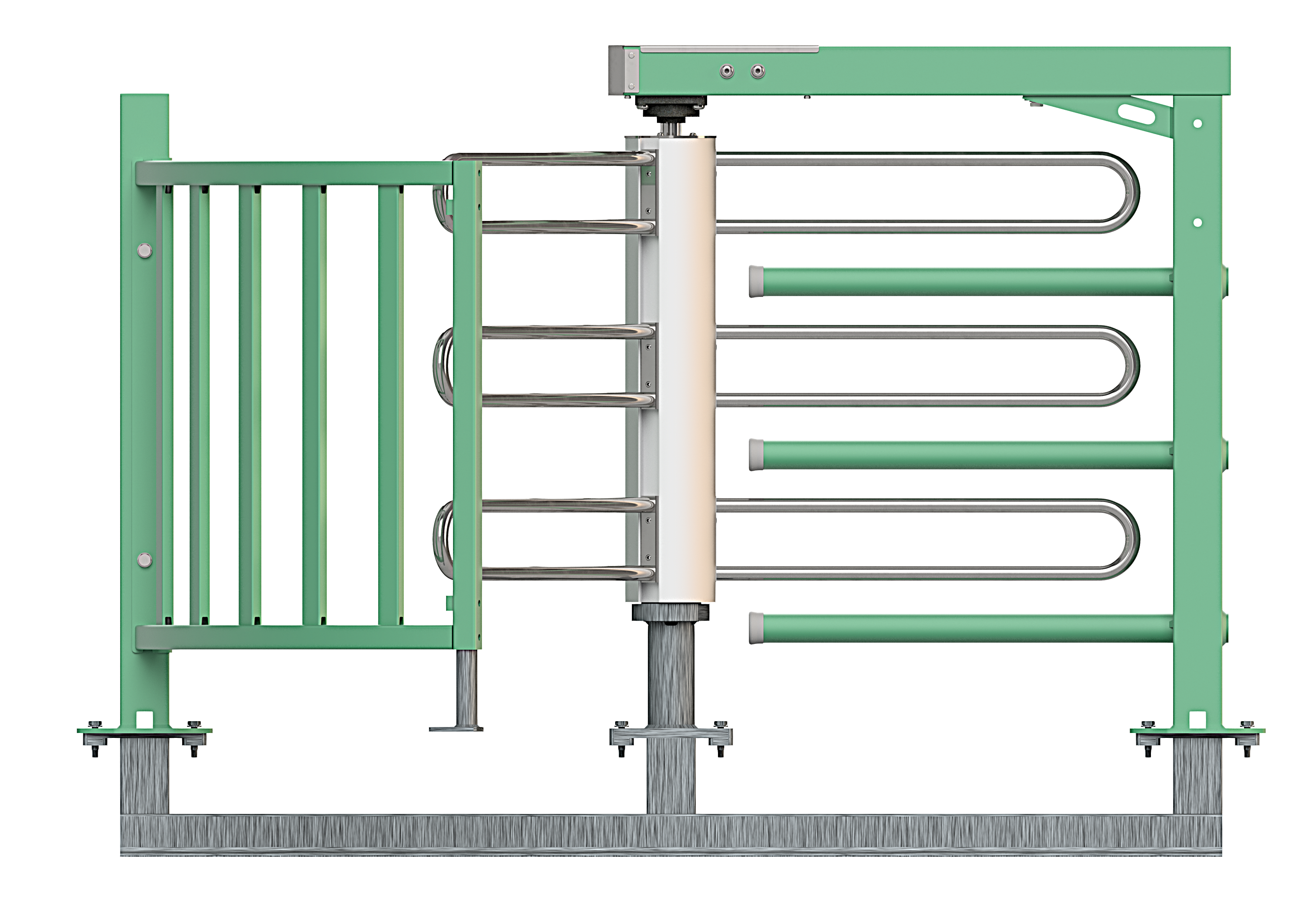 Drehkreuz DK 13, 1,10 m hoch, Durchlassbreite 735 mm