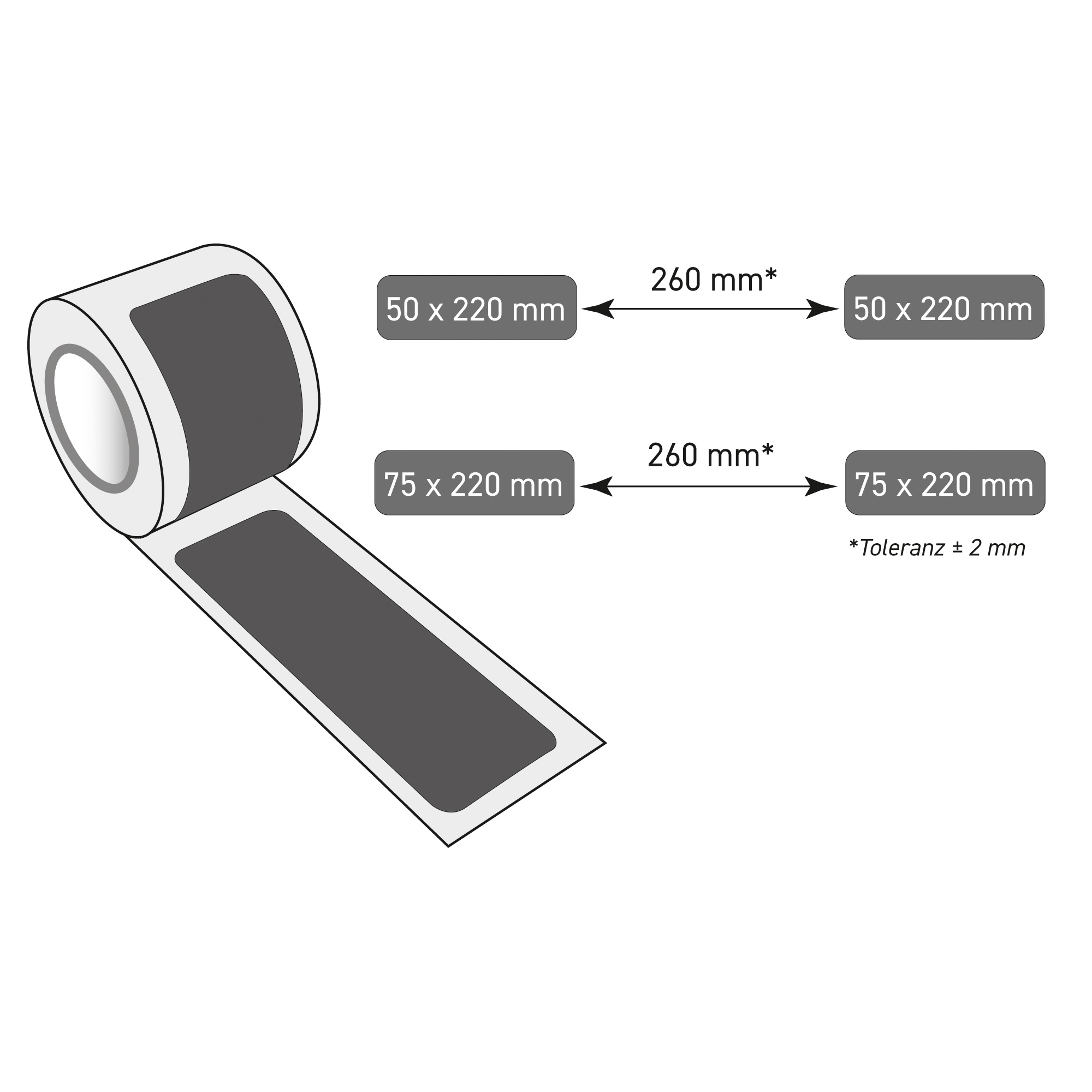 PROline-tape Bodenmarkierung "Streifen", selbstklebend, 1 Rolle