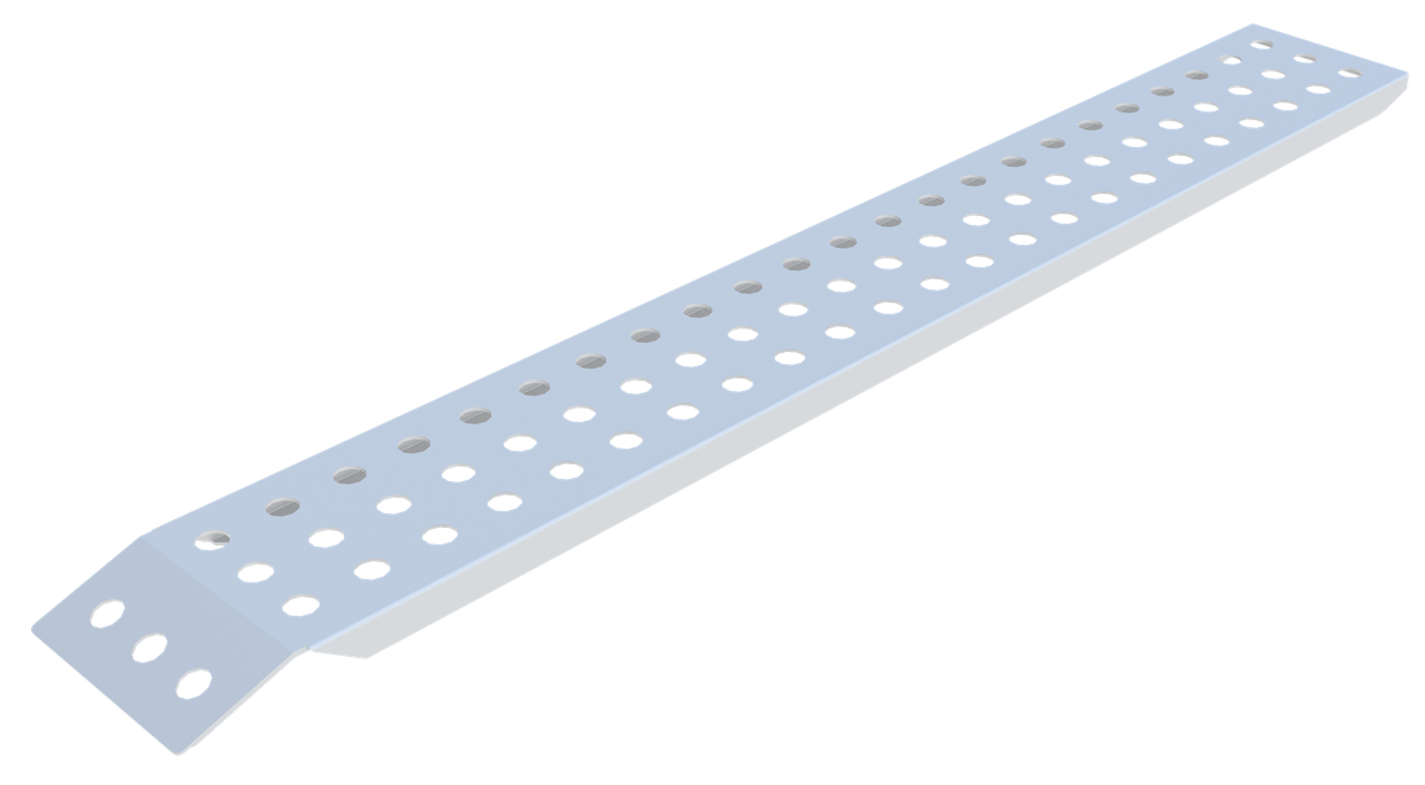Auffahrrampe aus Aluminium, gelocht