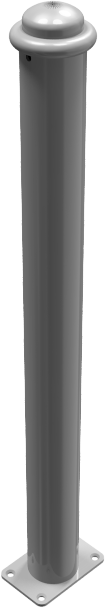 Stilpoller Ø 82 mm mit Halbkugel und Zierring, ortsfest