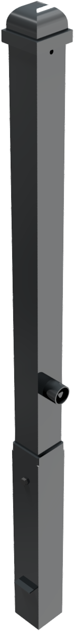 Stilpoller 70 x 70 mm mit Zierkopf, herausnehmbar