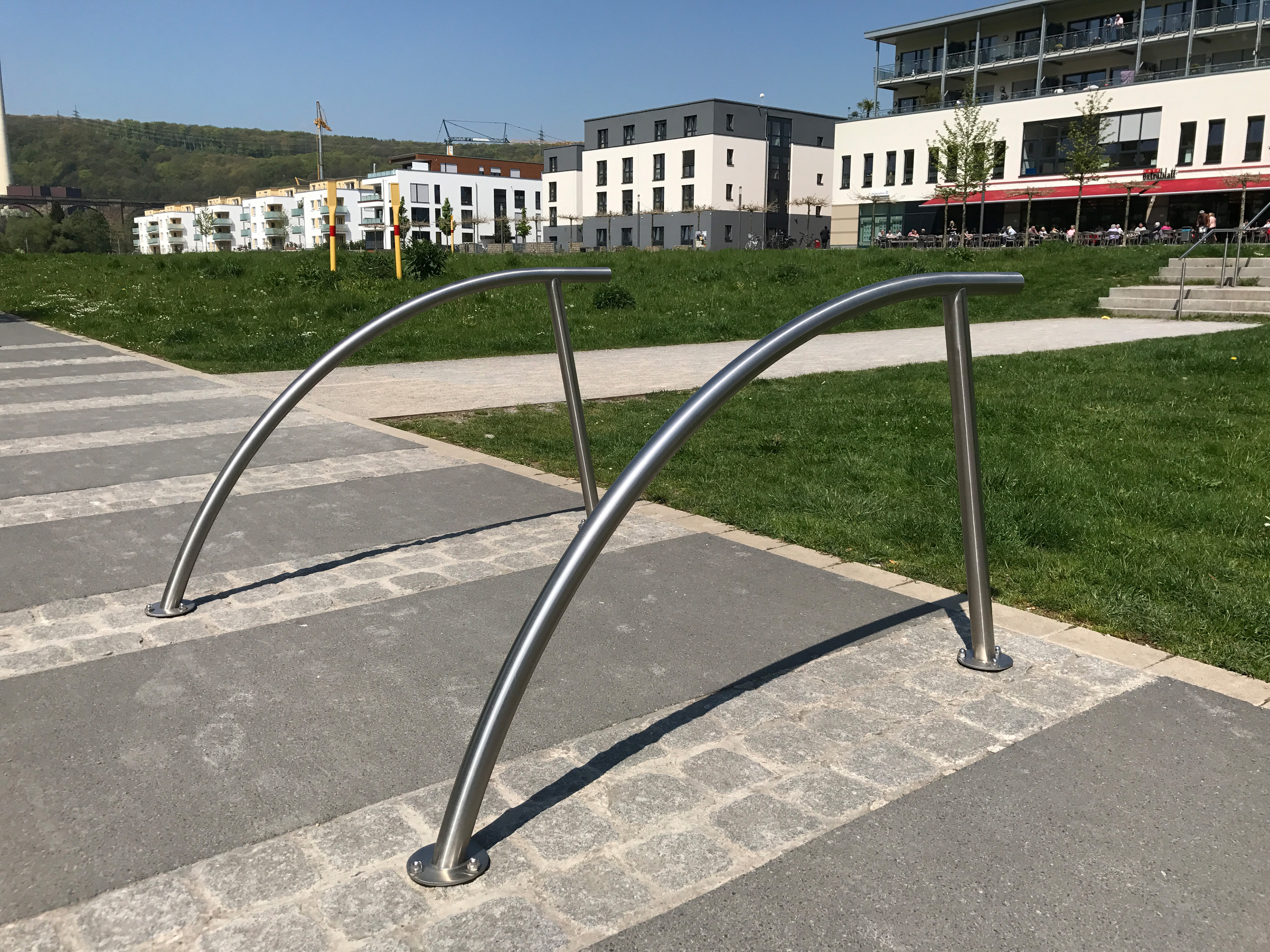 Fahrradanlehnbügel Edelstahl Ø 48 mm