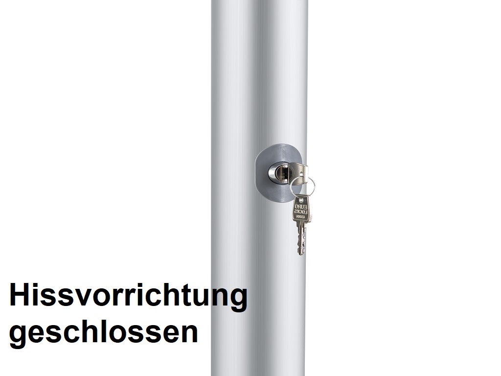 Fahnenmast PIRAT A, Teleskopausleger, Höhe: 5 - 9 mtr