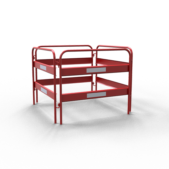 Schachtschutzgitter rot, 1,00 oder 1,20 m