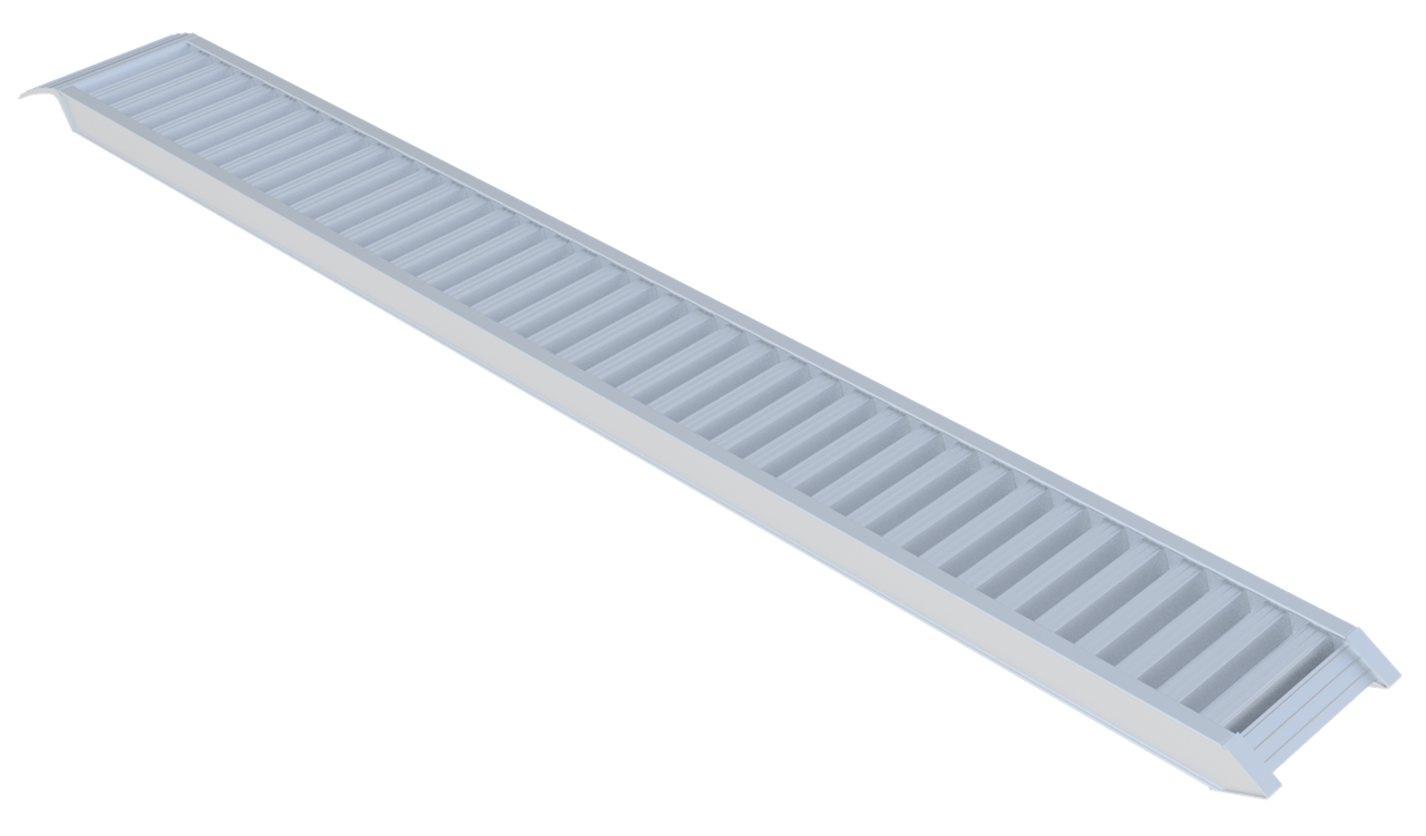 Auffahrrampe aus Aluminium, profiliert