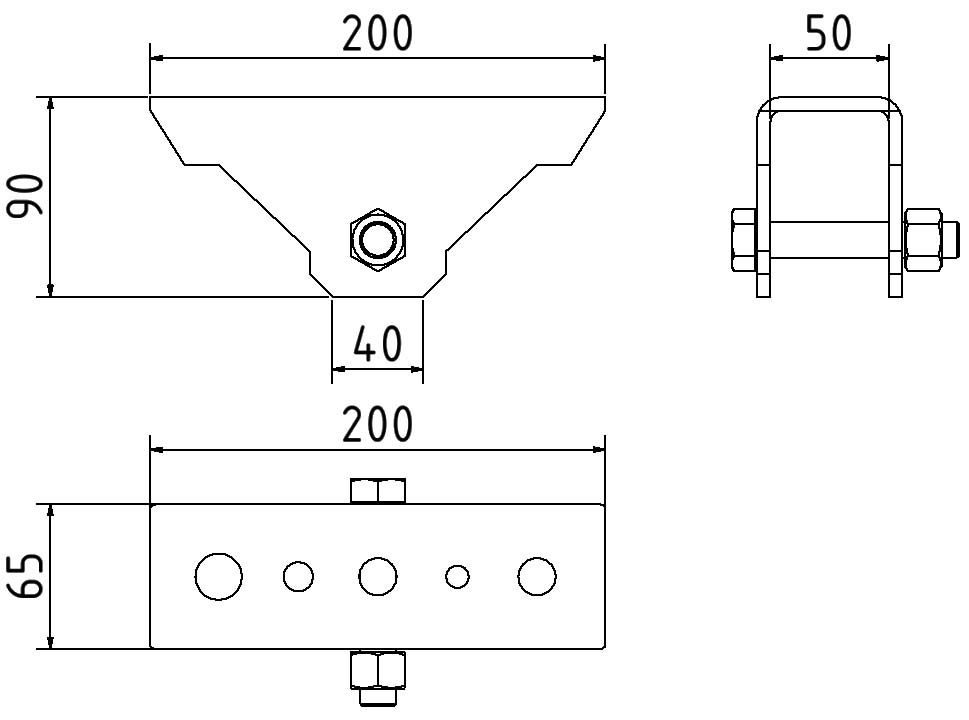 Endgelenk für Innenrohr Ø 48 mm