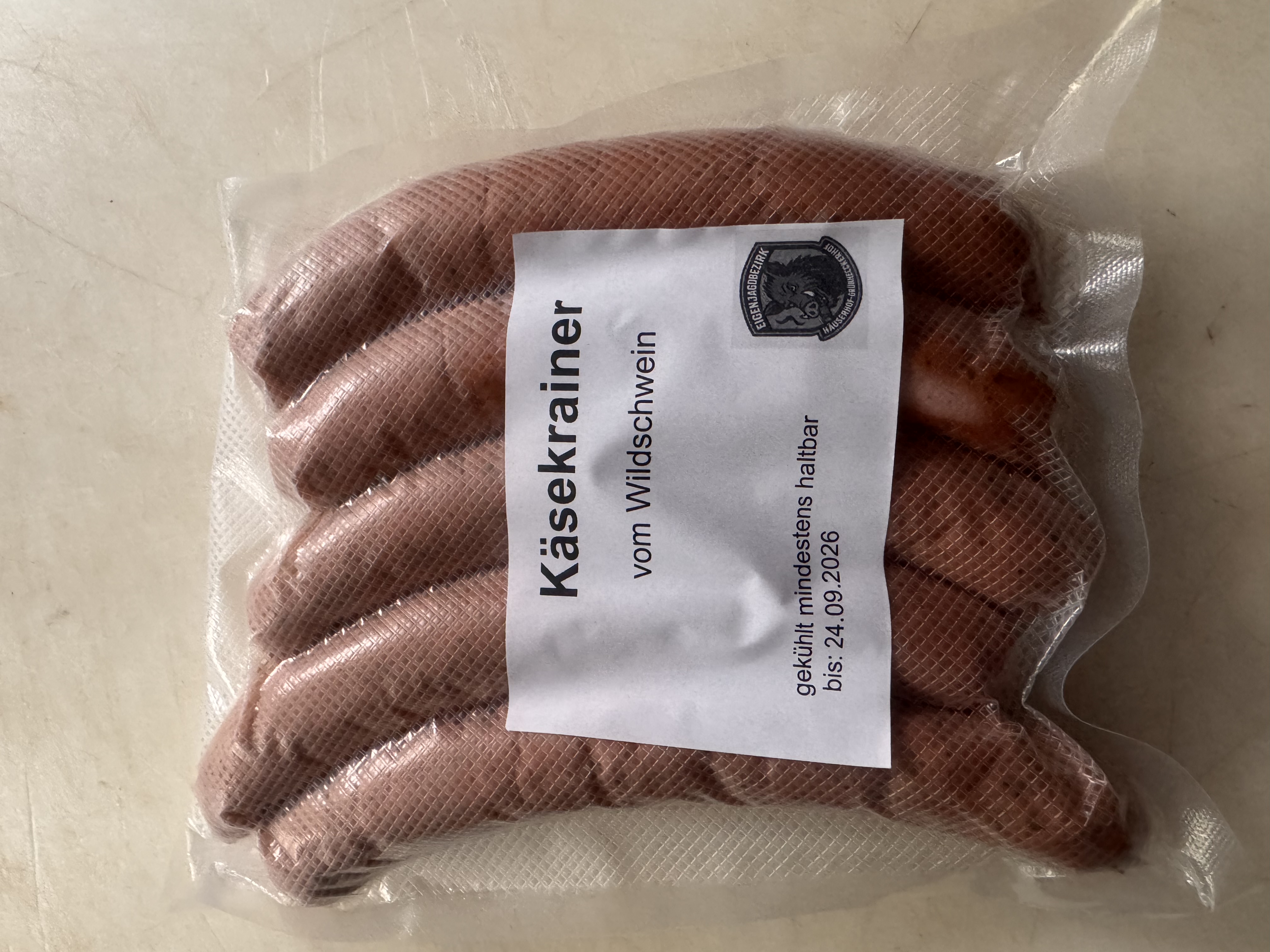 Wildschwein Käsekrainer 5 Stück