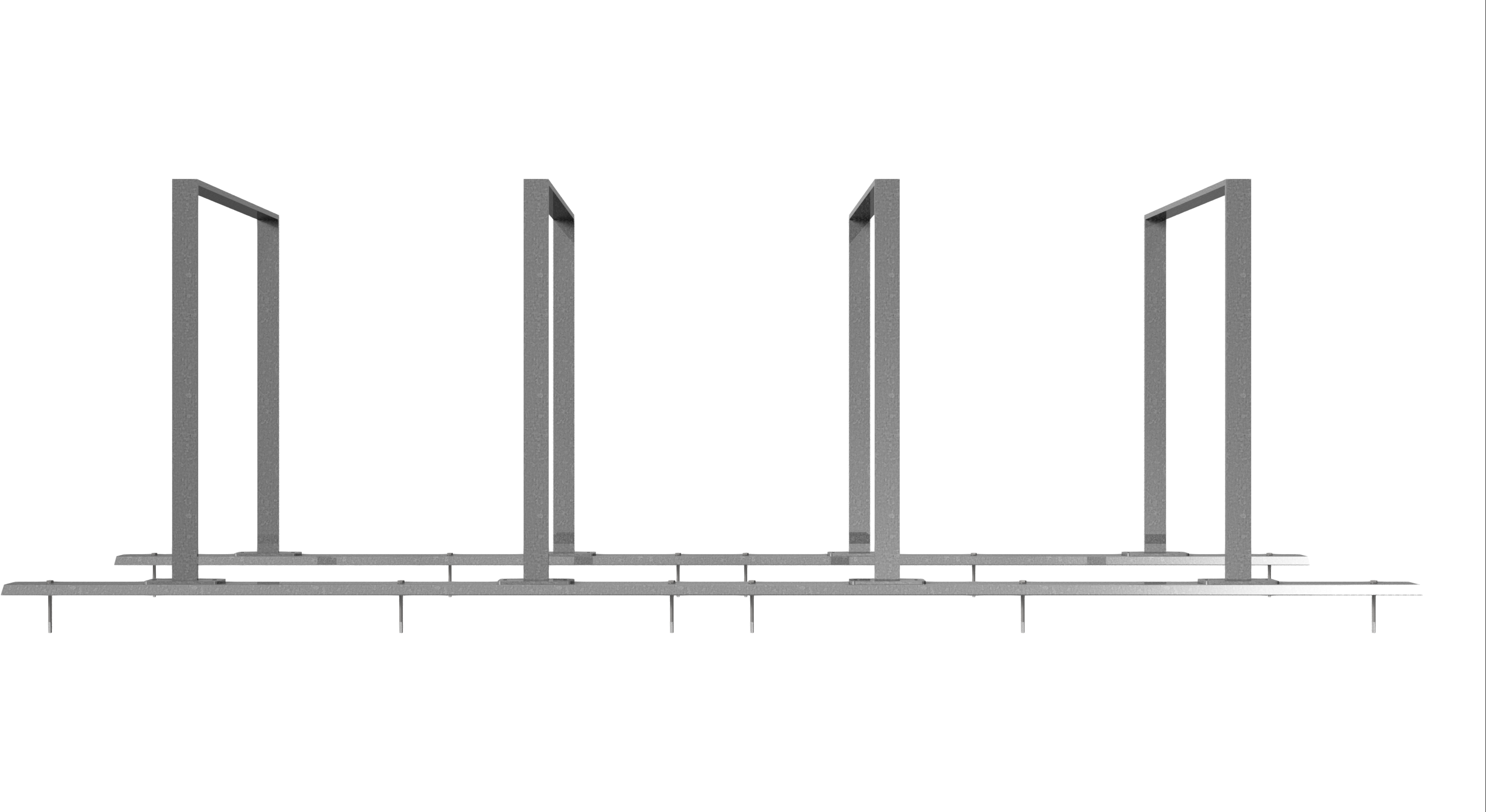 Fahrradständer Reihenanlage Flachstahl 50 x 12 mm