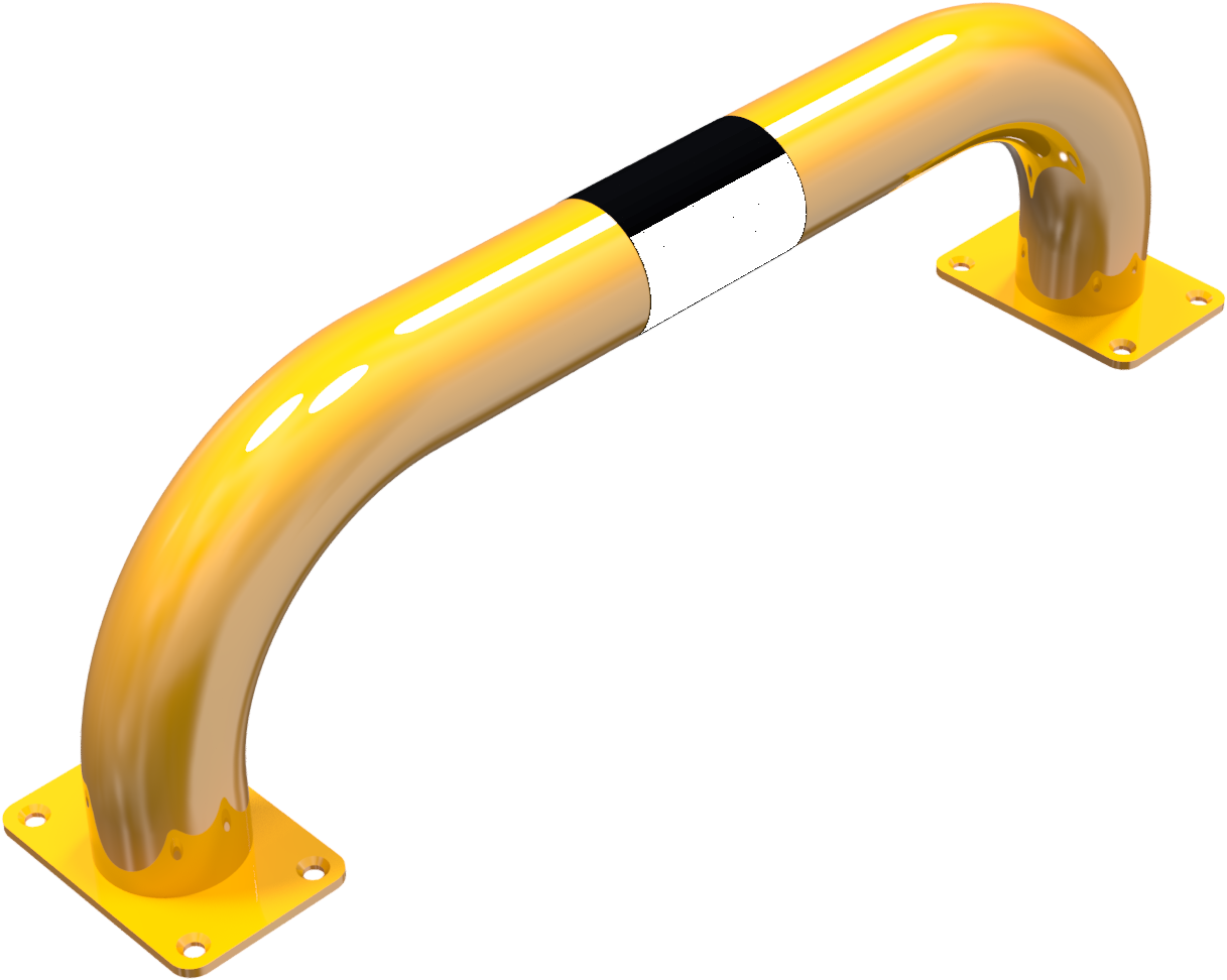 Rammschutzbügel Ø 76 mm gelb/schwarz