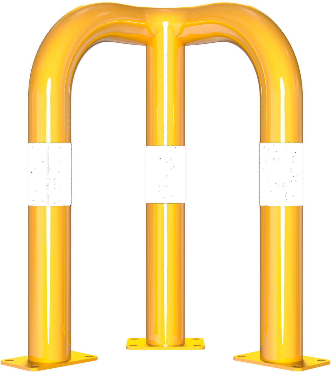 Rammschutzwinkel 90° Ø 76 mm gelb/schwarz