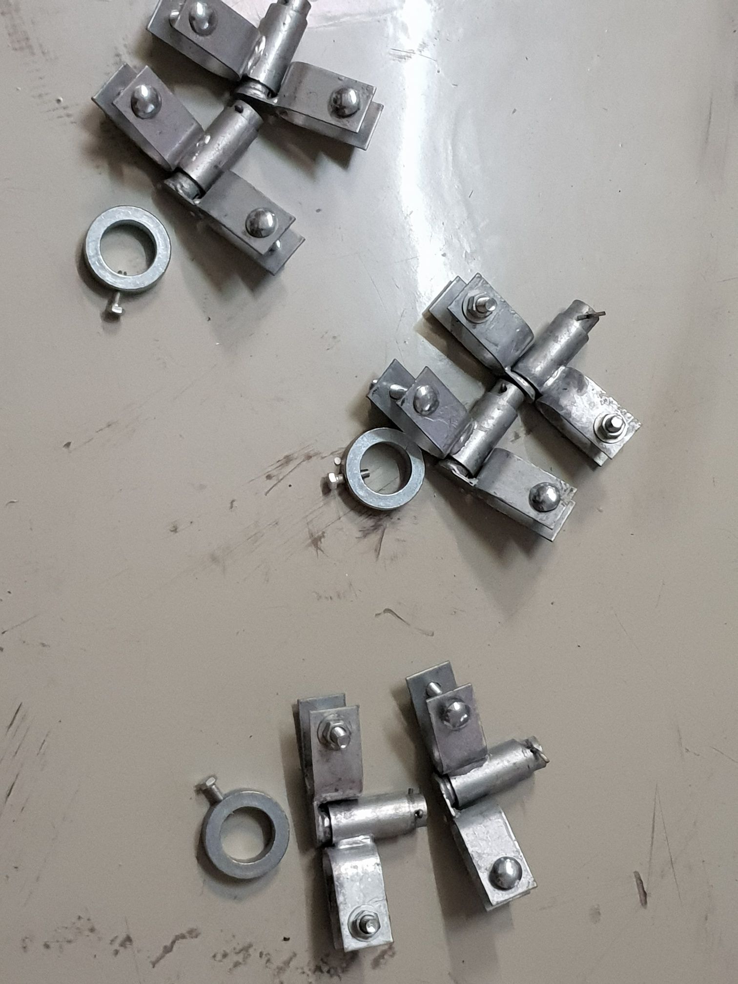 3 Stück Drehtor Set Bauzaun