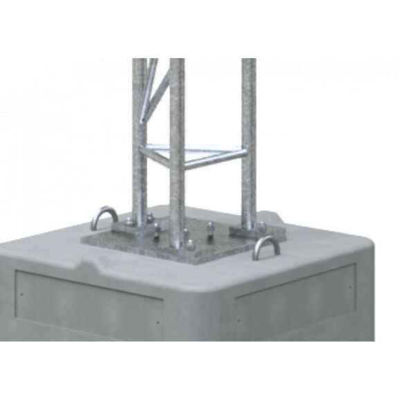 Adapterplatte für Gitterrohrmast