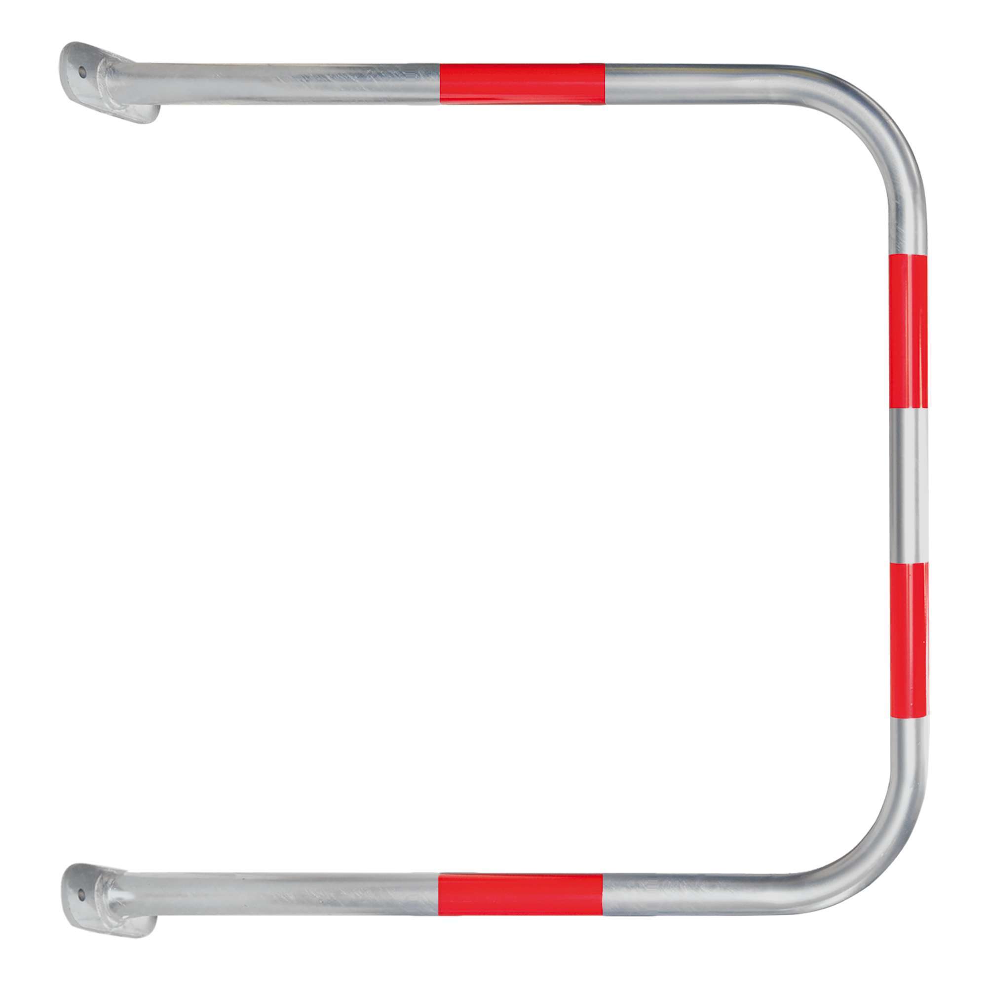 BLACK BULL SafeWall Wandschutzbügel 48, gelb kunststoffbeschichtet, zum Aufdübeln an die Wand, 1.000 x 1.000 mm, rote Reflexstreifen