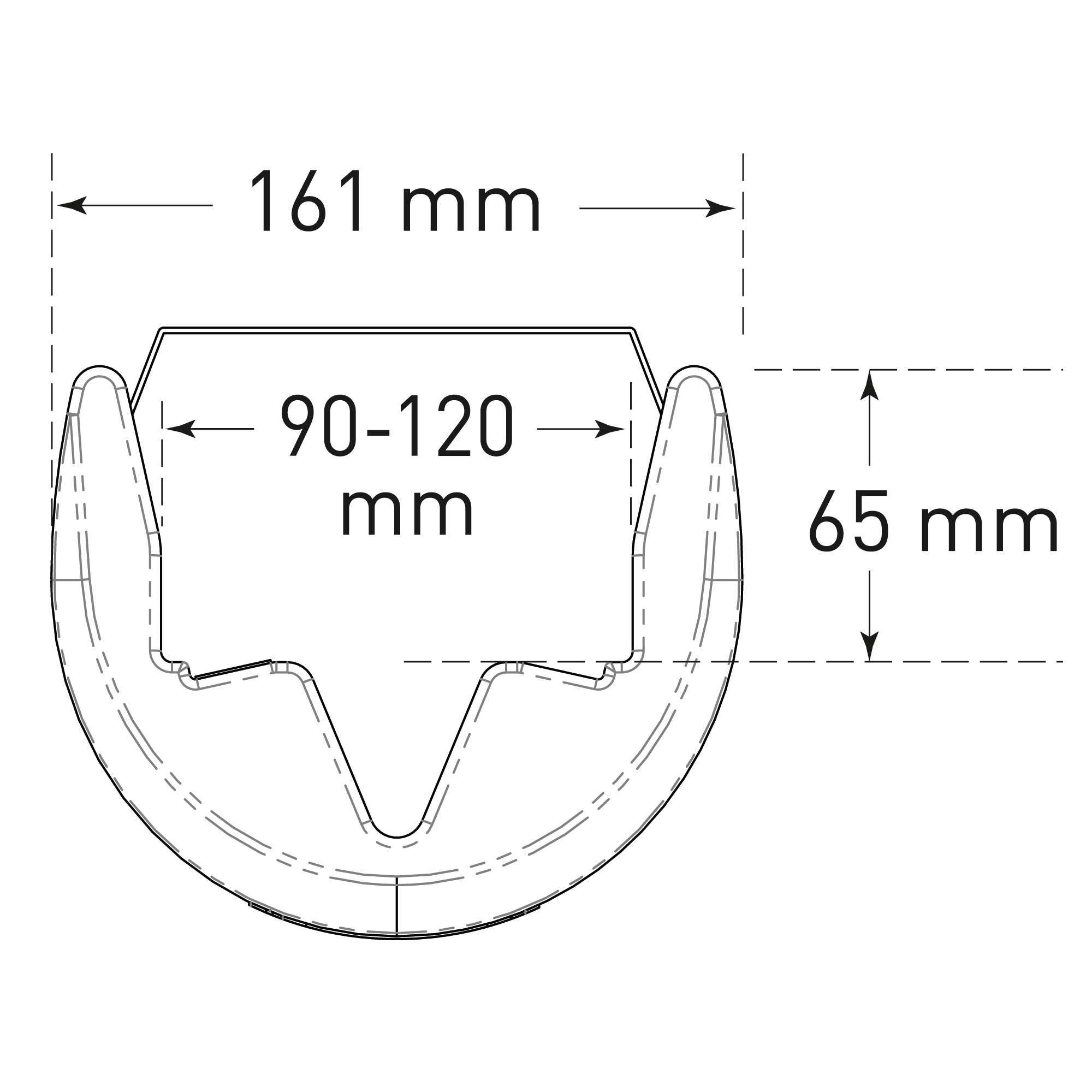 MORION Anfahrschutz Kunststoff, aus Polyethylen, gelb, H 550 x B 161 x T 115 mm
