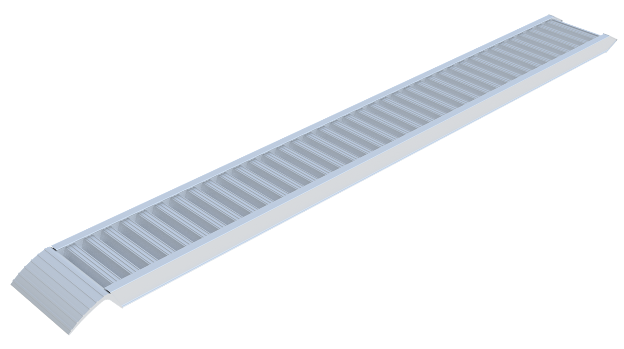 Auffahrrampe aus Aluminium, profiliert