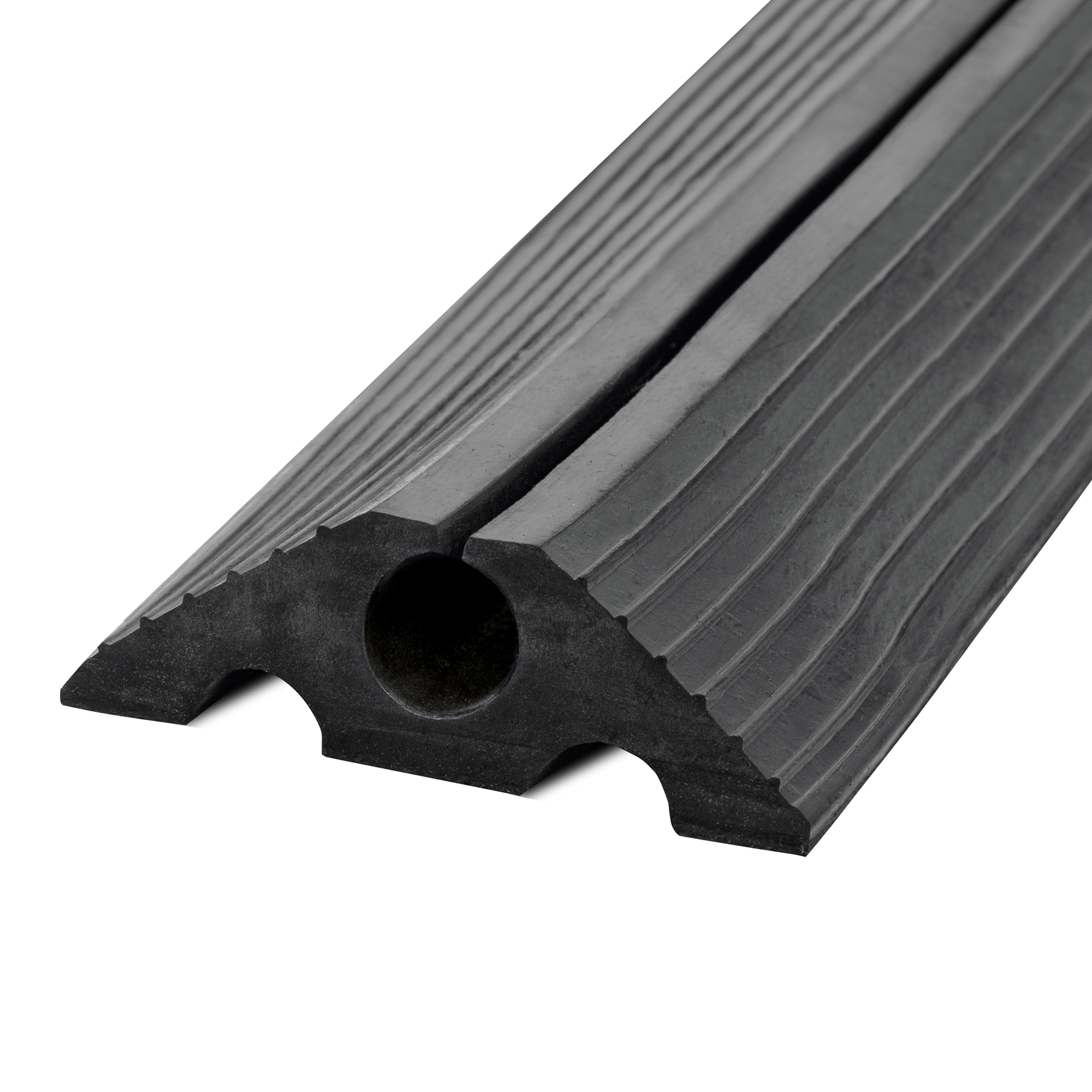 MORION Kabelbrücke zum Aufrollen, Hartgummi, schwarz, 1 Kabelschacht D 20mm, 10.000x100x30mm
