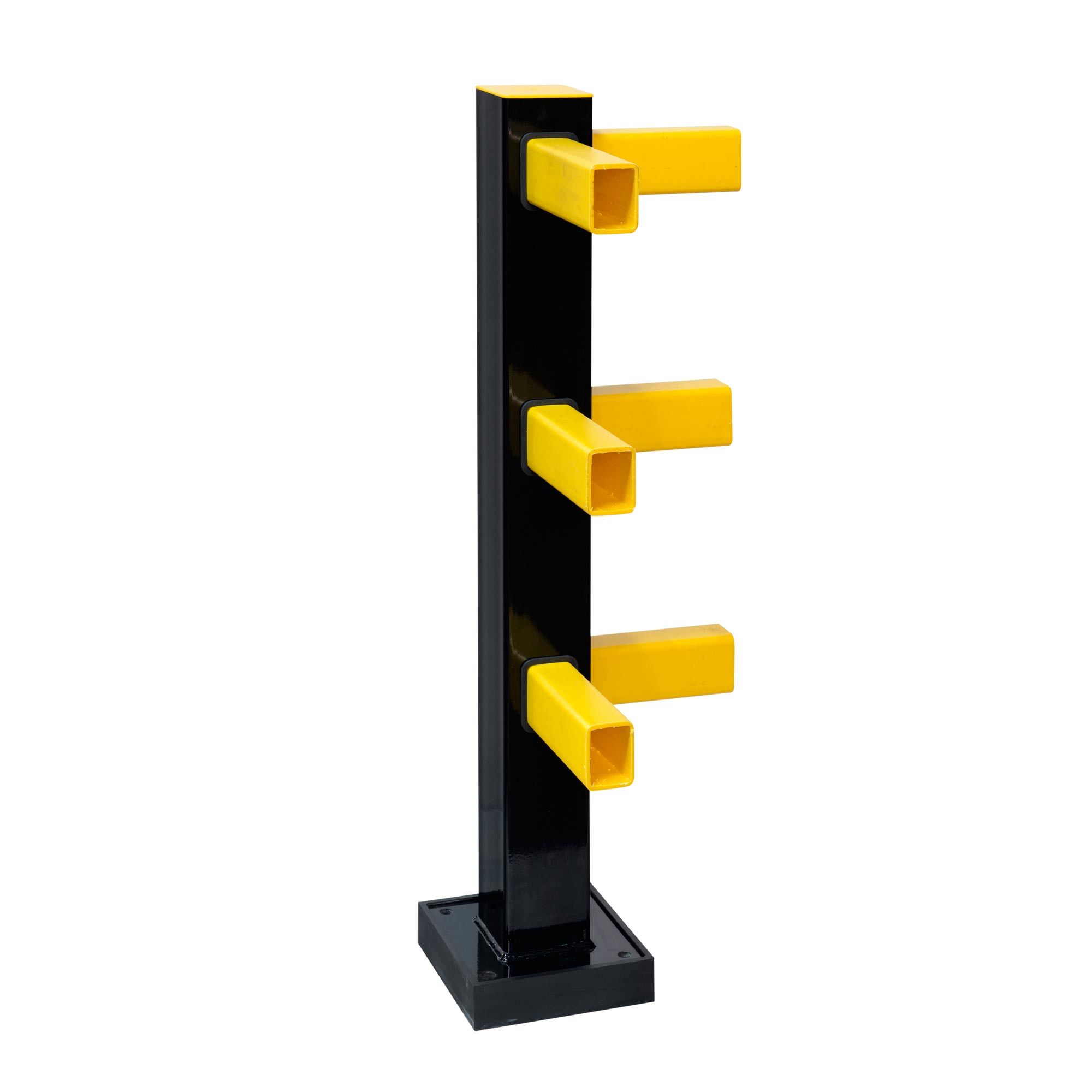 BLACK BULL Rammschutz-Geländer Hybrid, Standpfosten, stahl, 100 x 100 mm, zum Aufdübeln