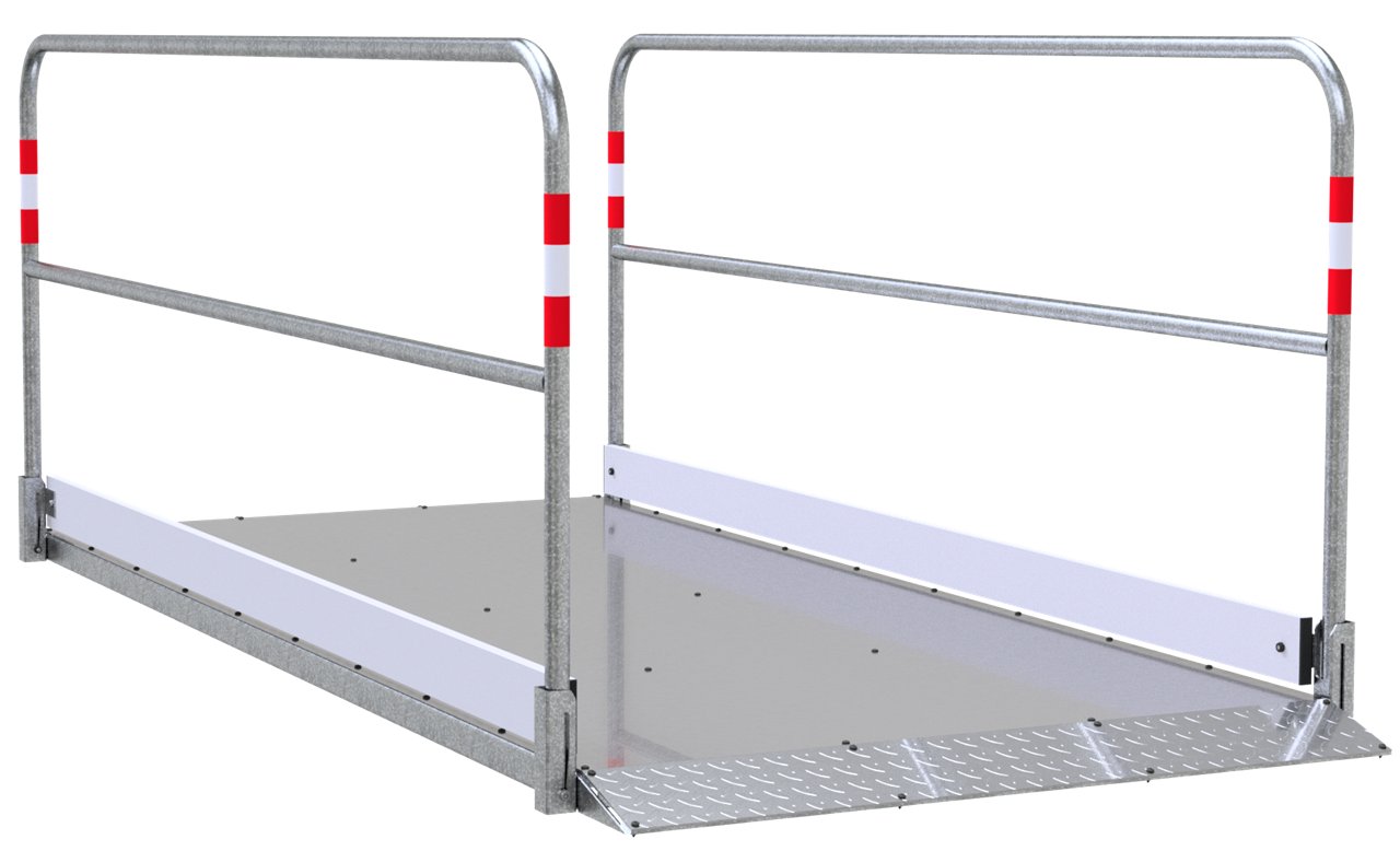 Grabenbrücke Stahl/Alu, 1,2 m breit