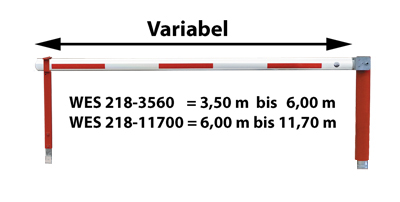 Kardanische Dreh- und Schwenksperre WES 218, teleskopierbar bis 11,7 m