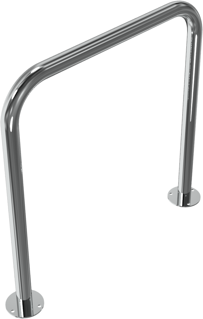 Anlehnbügel Edelstahl Ø 48 mm, 800–1200 mm