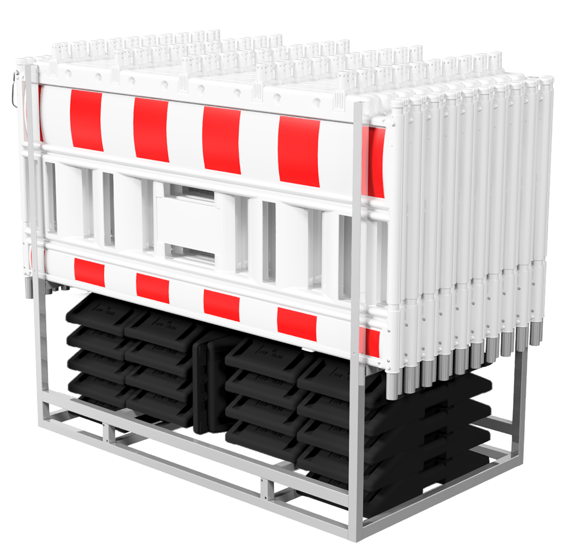Absperrgitter-Set 3 mit 20 Schrankengittern