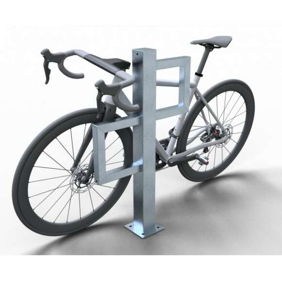 Fahrradbügel Einzelparker mit Vierkantbügeln