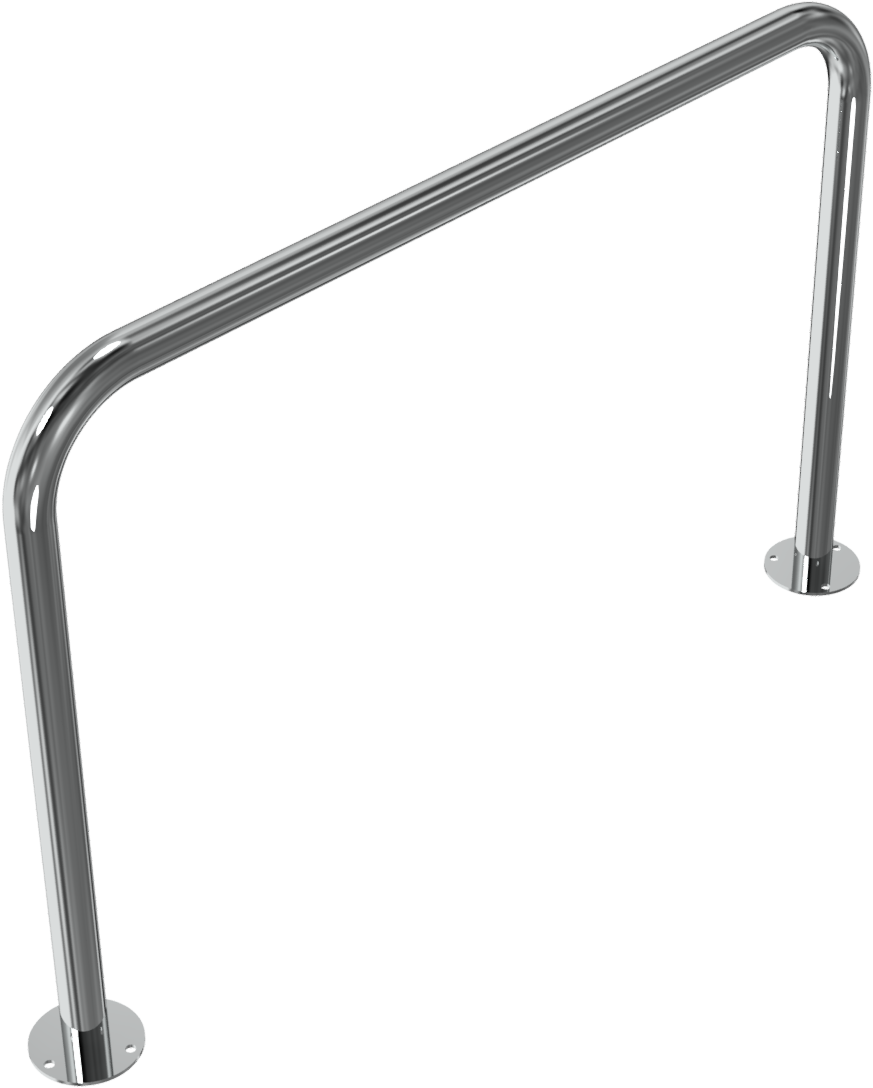Anlehnbügel Edelstahl Ø 48 mm, 800–1200 mm