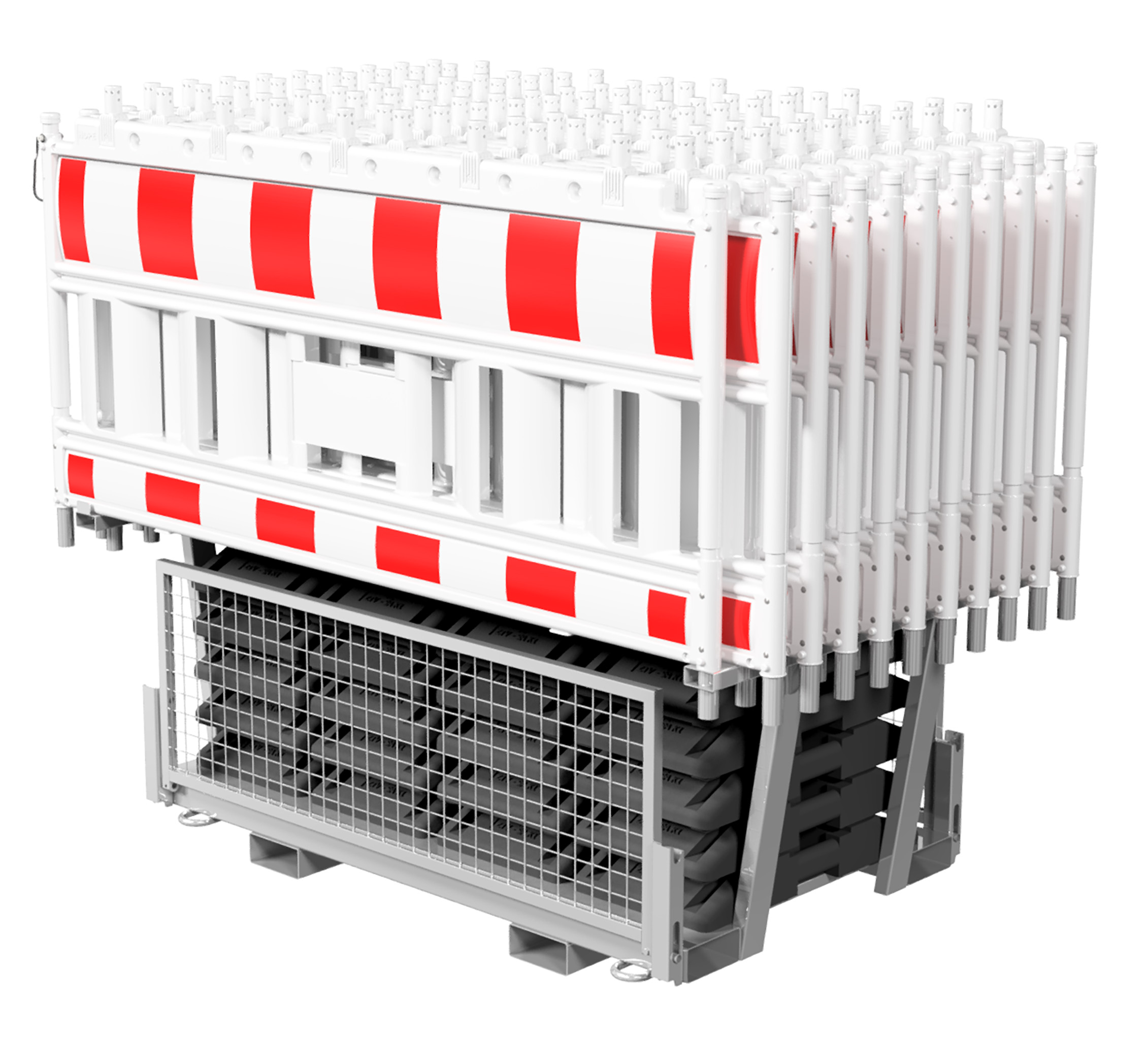 Absperrgitter-Set 4 mit 20 Schrankengittern