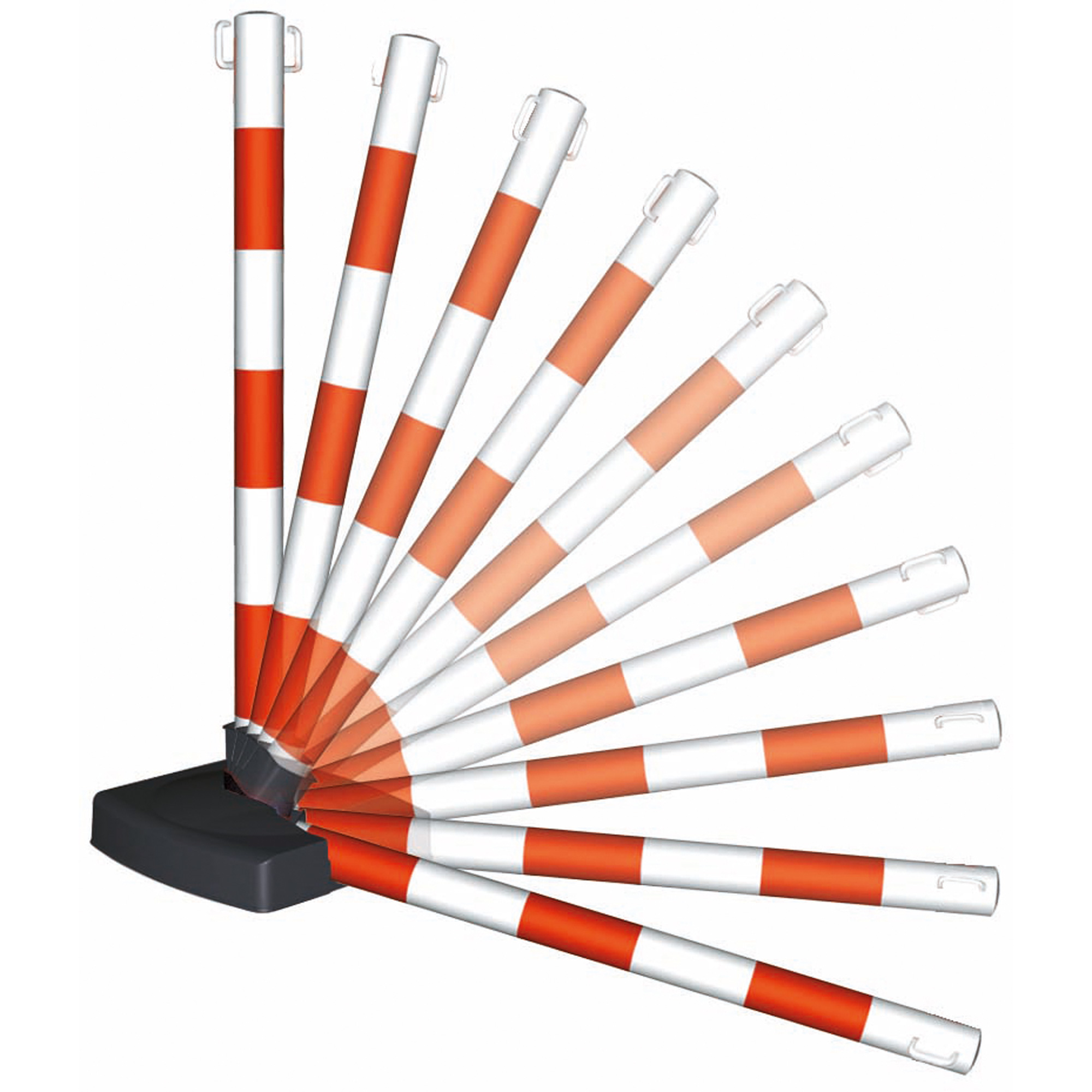 GUARDA-Flex Ketten-Warnständer, SET, 4 Ständer klappbar + 10m Kette