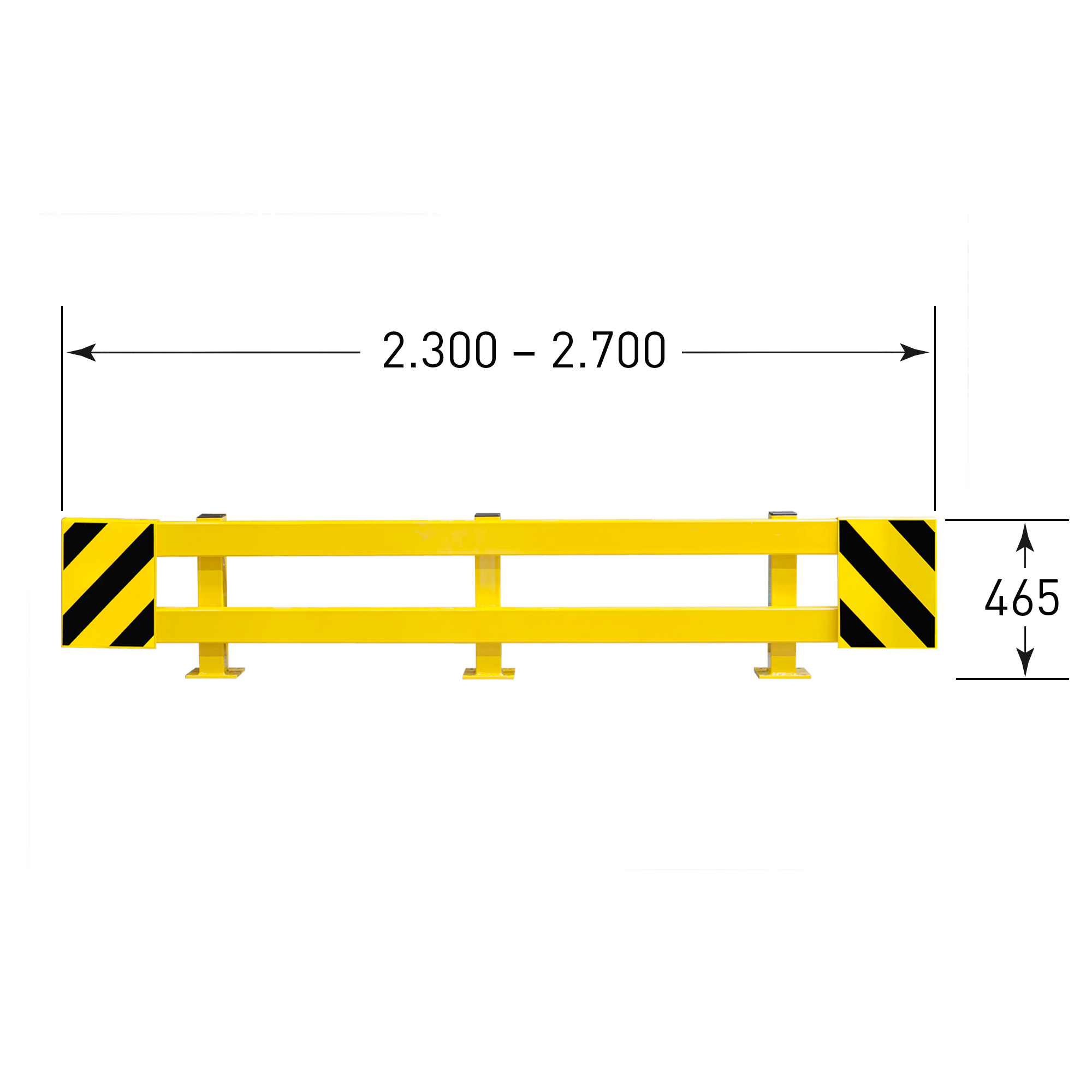 BLACK BULL Regalschutz-Planken-Set A, Inhalt: Pfosten, 2 Planken, 2 Schutzblenden