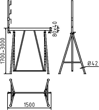 Faltgerüstbock „Universal“ U1500